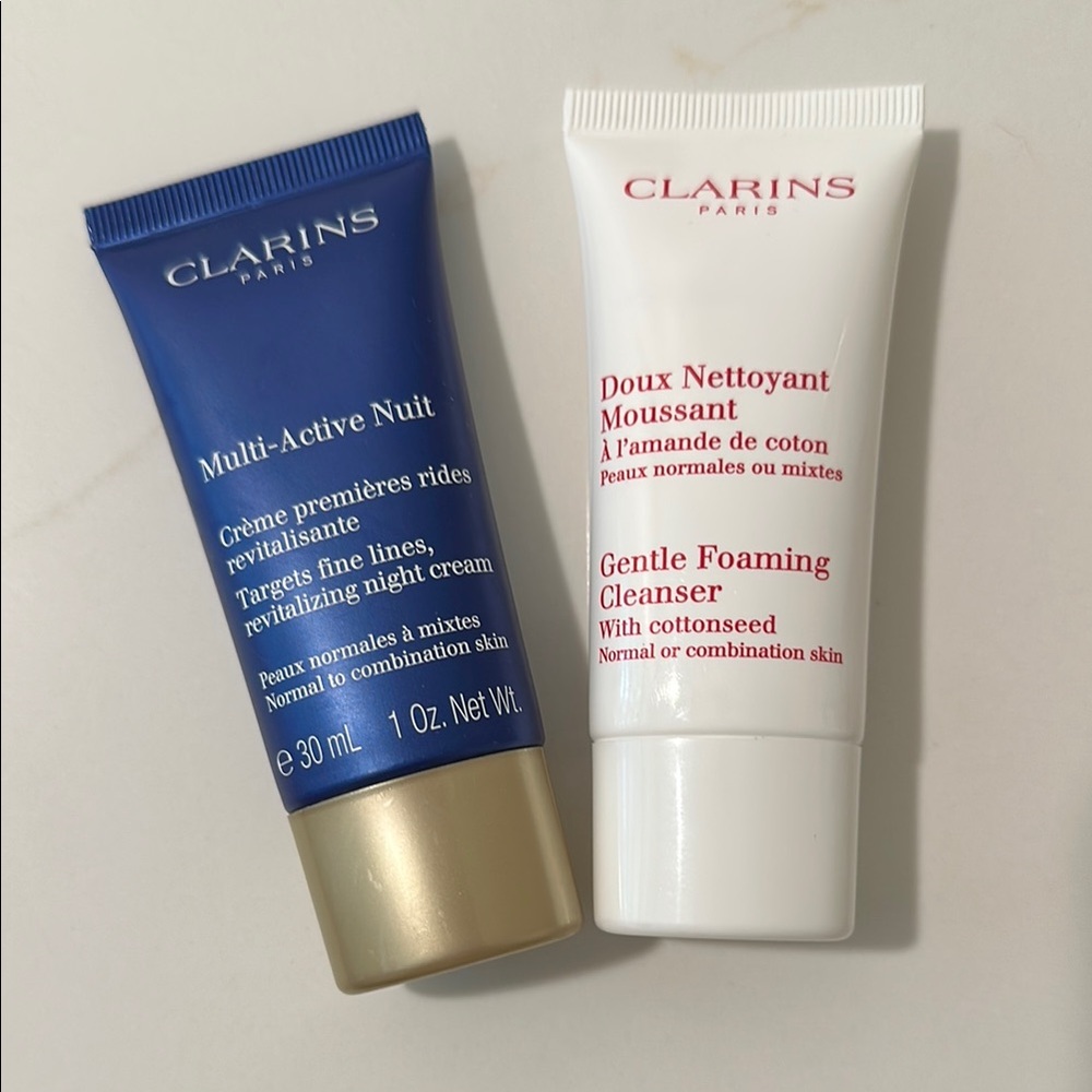 Clarins Multi-Active Nuit and Gentle Foaming Cleanser Duo
